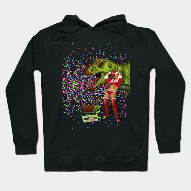 Jurassic Wild Christmas Party Hoodie by PrivateVices